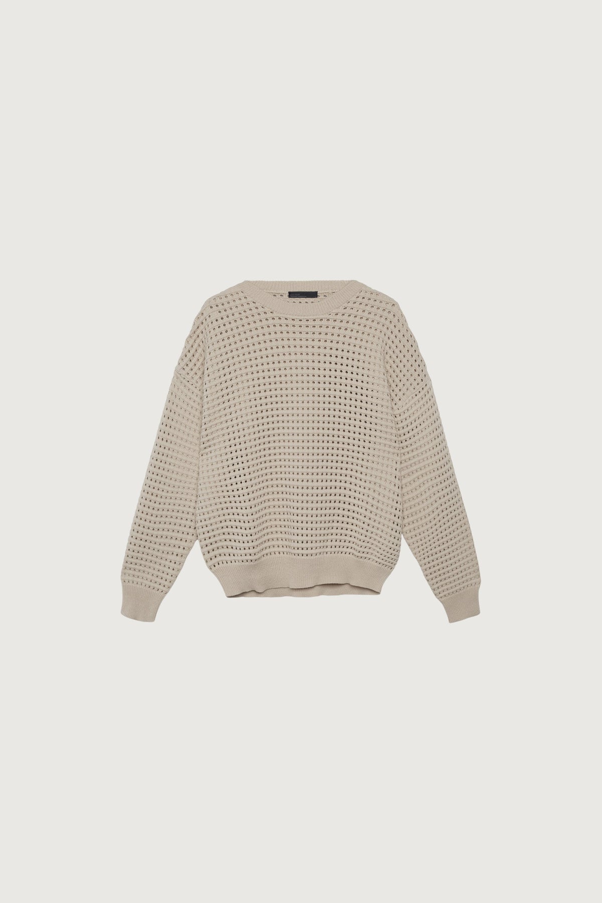 CREWNECK OPEN KNIT SWEATER