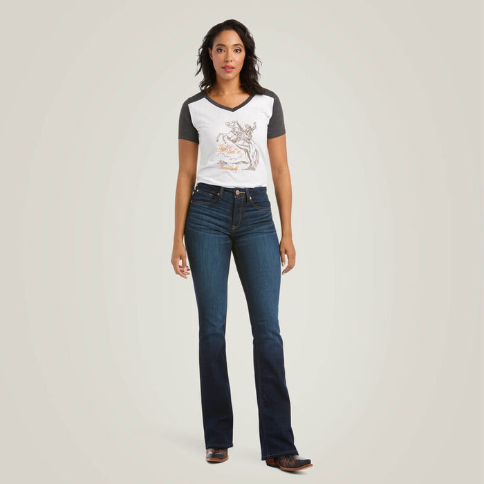 Ariat Women's R.E.A.L. Pennsylvania High-Rise Dark Wash Ballary Bootcut Jeans 10036813