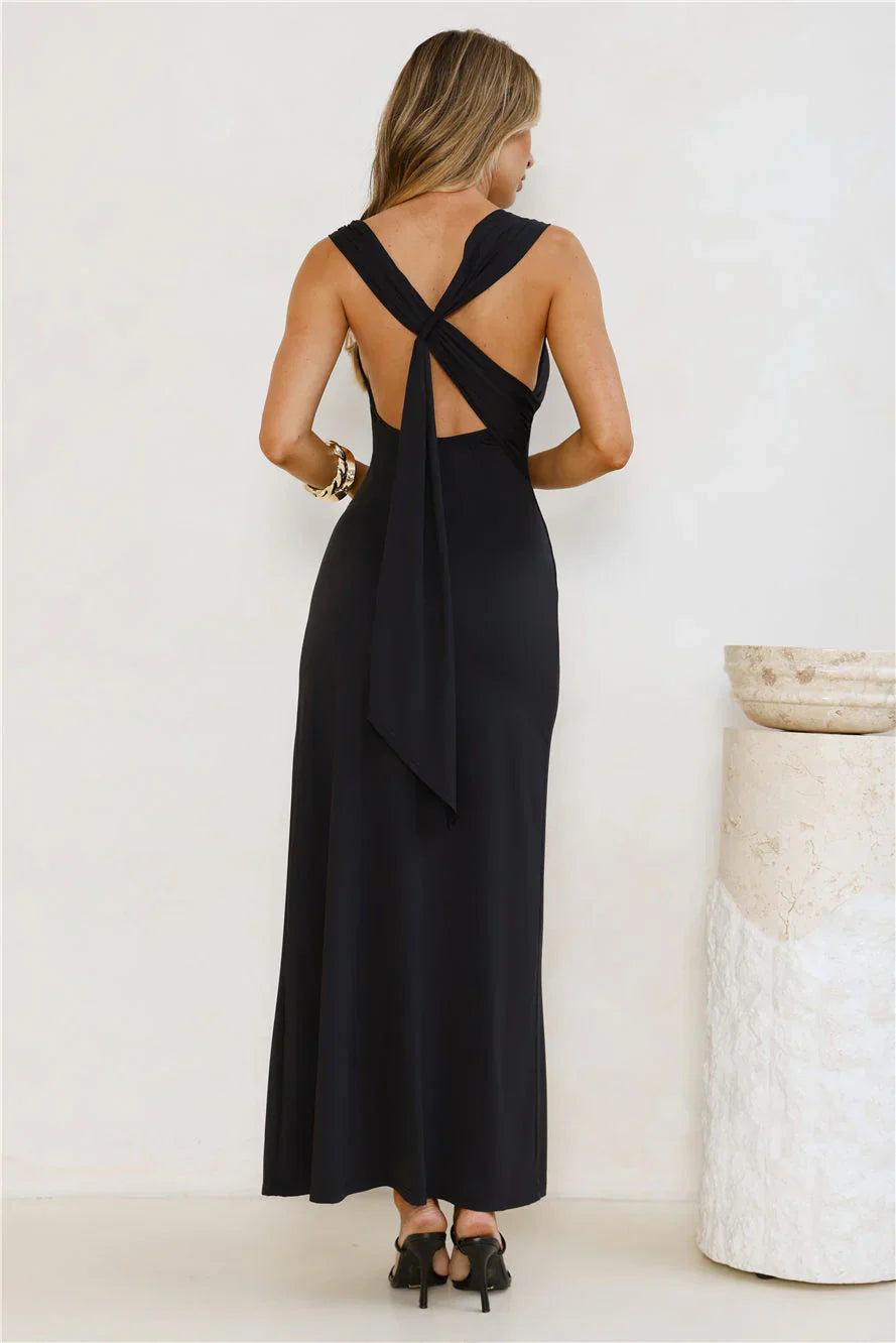 Romance Unveiled Maxi Dress Black