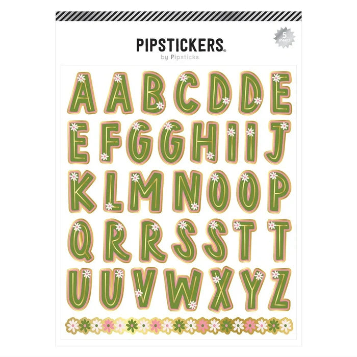 Dainty Daisies Big Alphabet Stickers