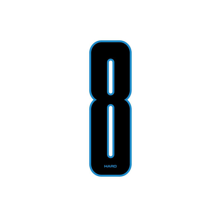 Haro - Stadium plate number #8 decal - Black Blue