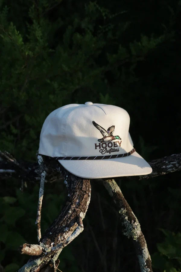 Hooey Cream Mallard 'Outfitters' Snap Back Trucker Ball Cap 6038T-CR