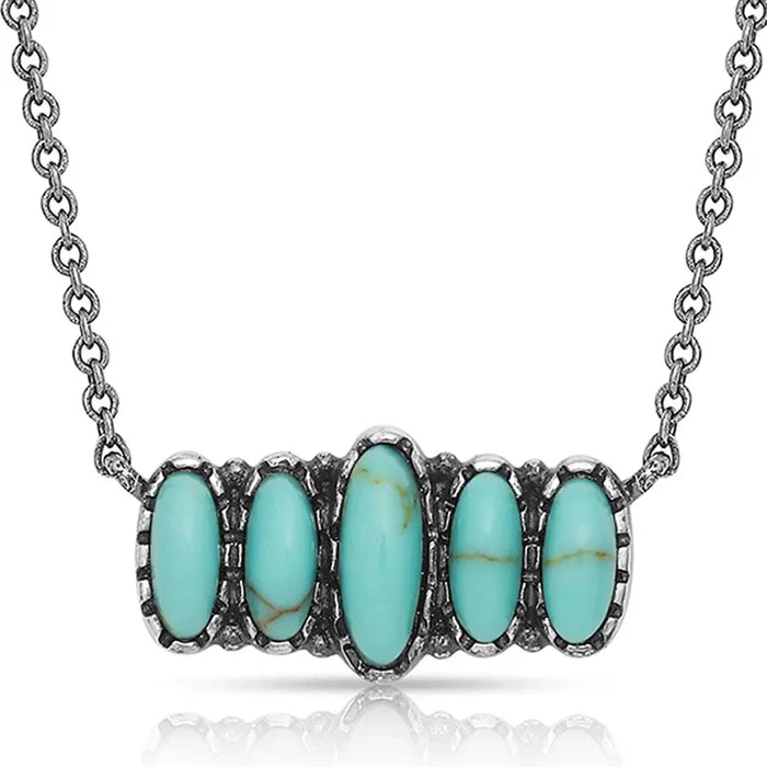 Montana Silversmiths Turquoise Quint Bar Necklace NC4772