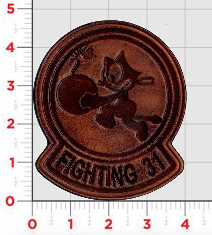 Officially Licensed US Navy VF/VFA-31 Tomcatters Squadron Leather Patch