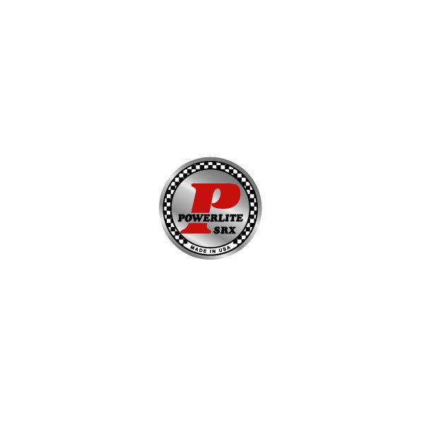 Powerlite - Early round SRX -Thick font Chrome decal