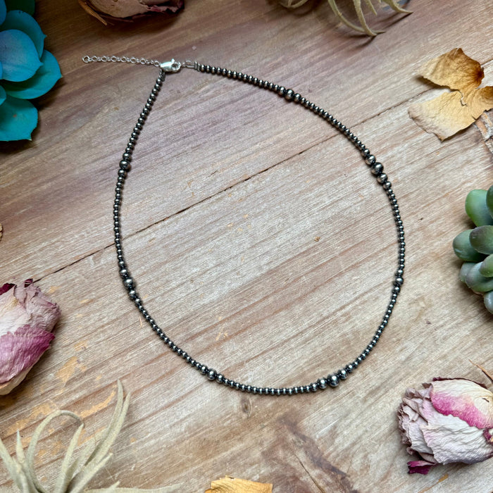 The Bijoux FAB 20" 3mm Graduated Sterling Silver Pearl Necklace NEC-GRA-154-20I