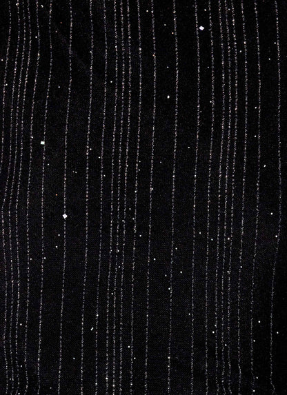 Portofino Sparkle Mesh Mini Dress - Black