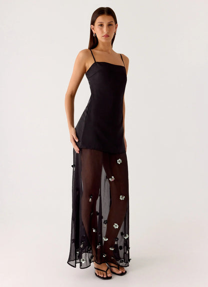 Jesiah Embellished Maxi Dress - Black