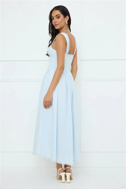 Luxe Serene Midi Dress Blue