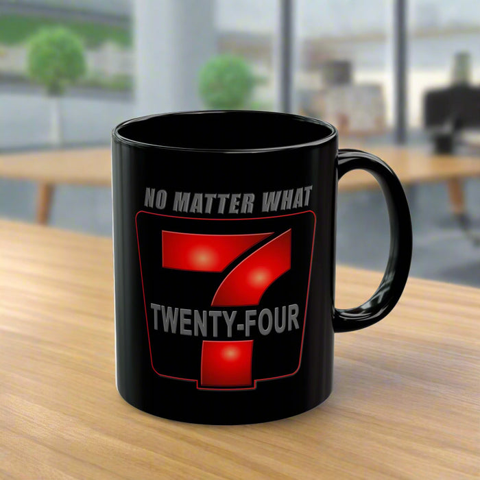 24/7 No Matter What 11/15oz Black AA/NA Ceramic Mug