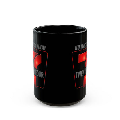 24/7 No Matter What 11/15oz Black AA/NA Ceramic Mug