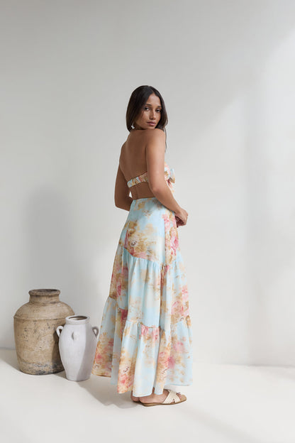 Beyond The Glow Strapless Maxi Dress Print