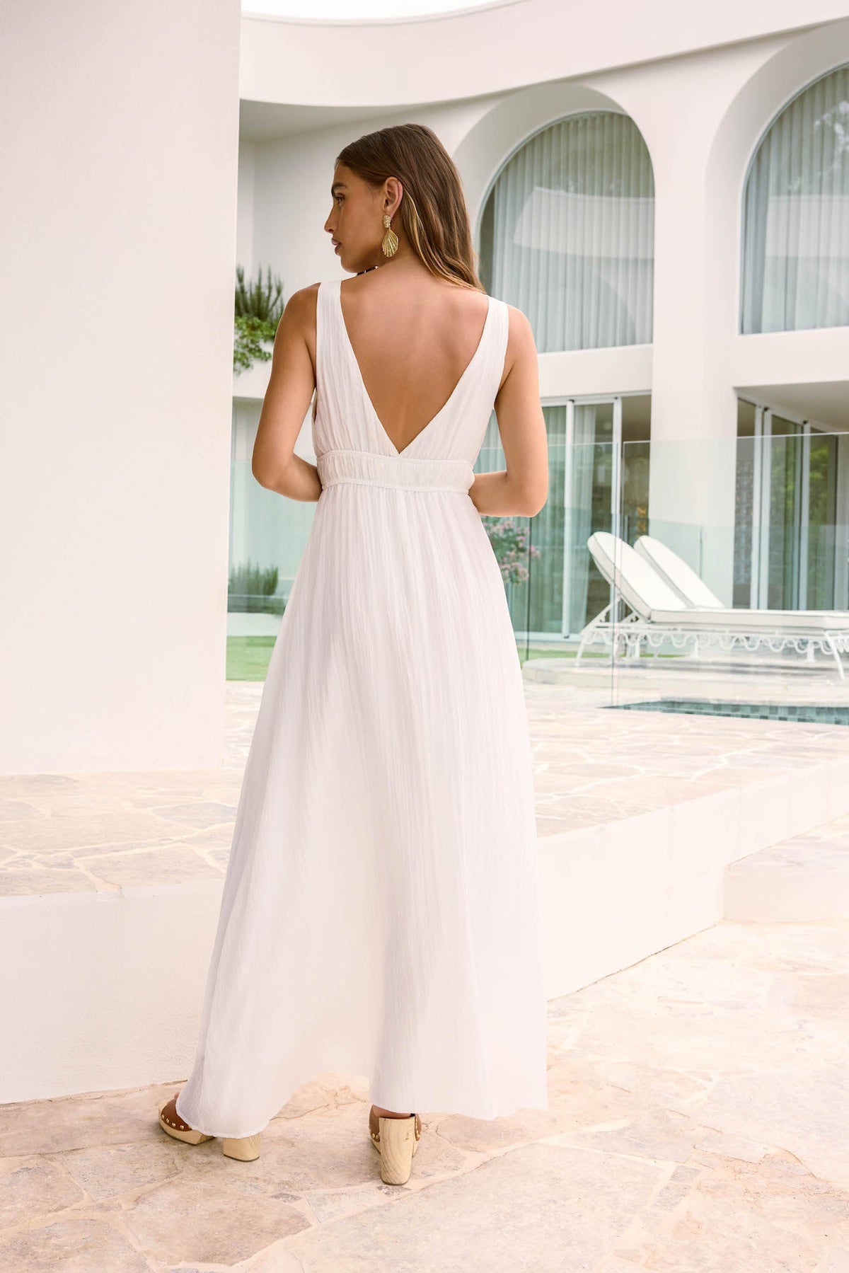 Morning Sun Maxi Dress White