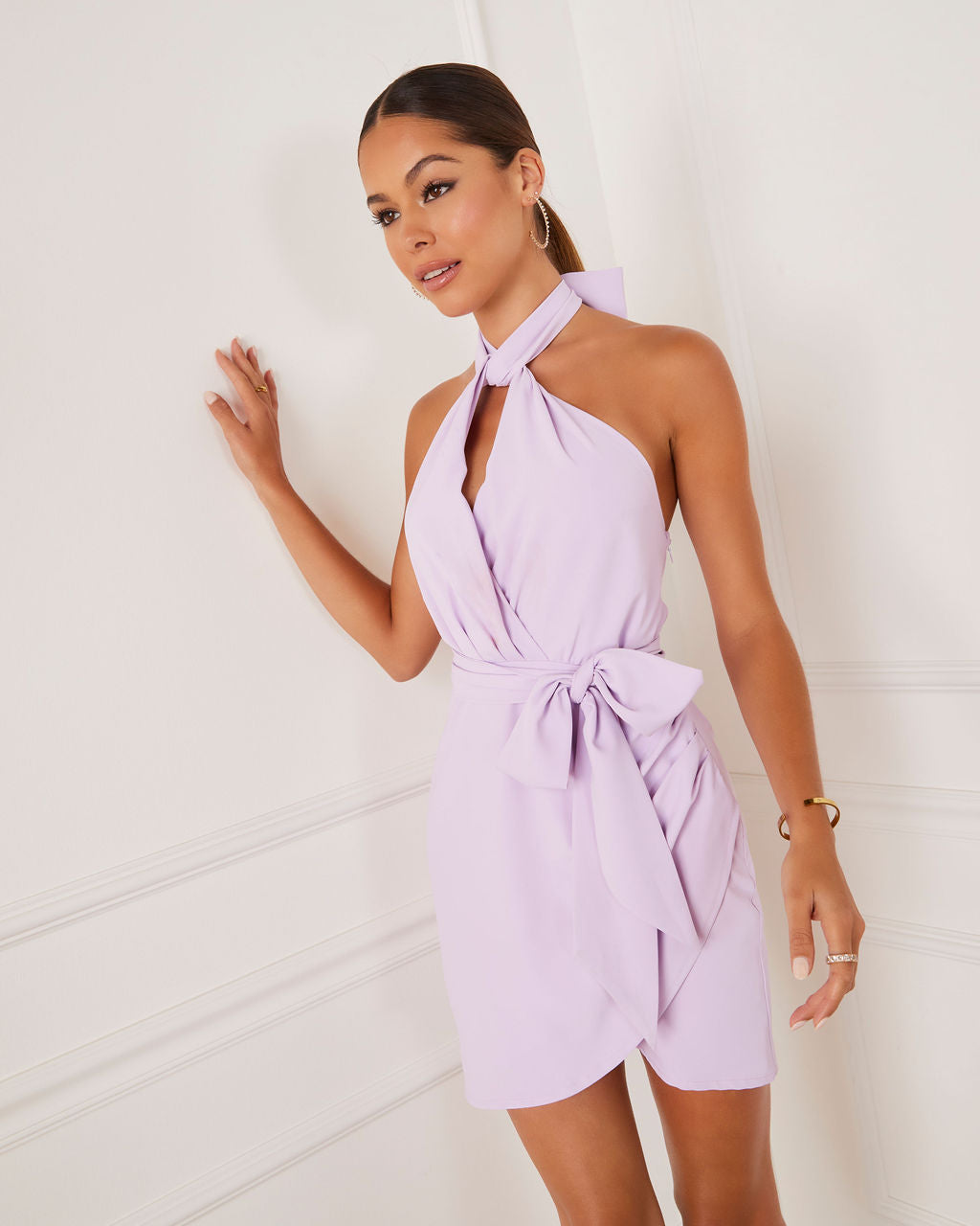 Zephyra Halter Mini Dress