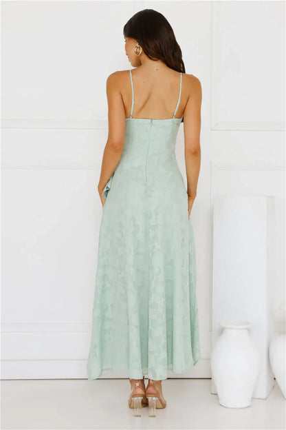 Sapphire Cascade Midi Dress Sage