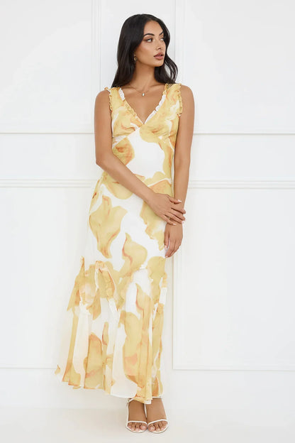Lemon Meringue Maxi Dress Yellow