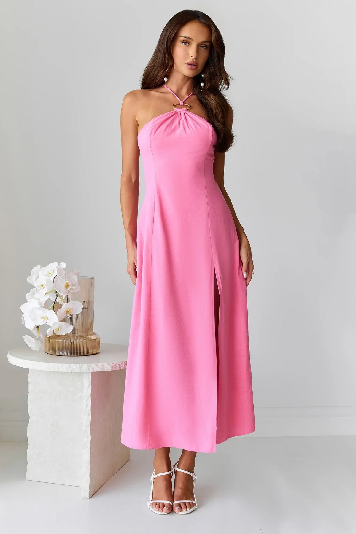 She's Captivating Midi Dress Pink