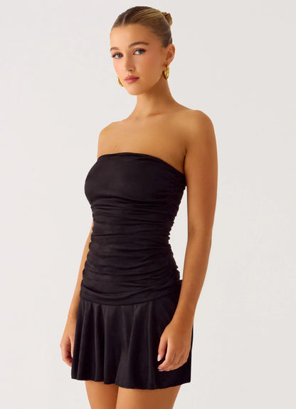 Meridella Strapless Mini Dress - Black