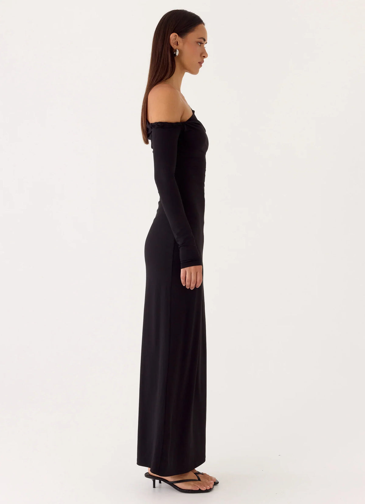 Jordana Twist Maxi Dress - Black