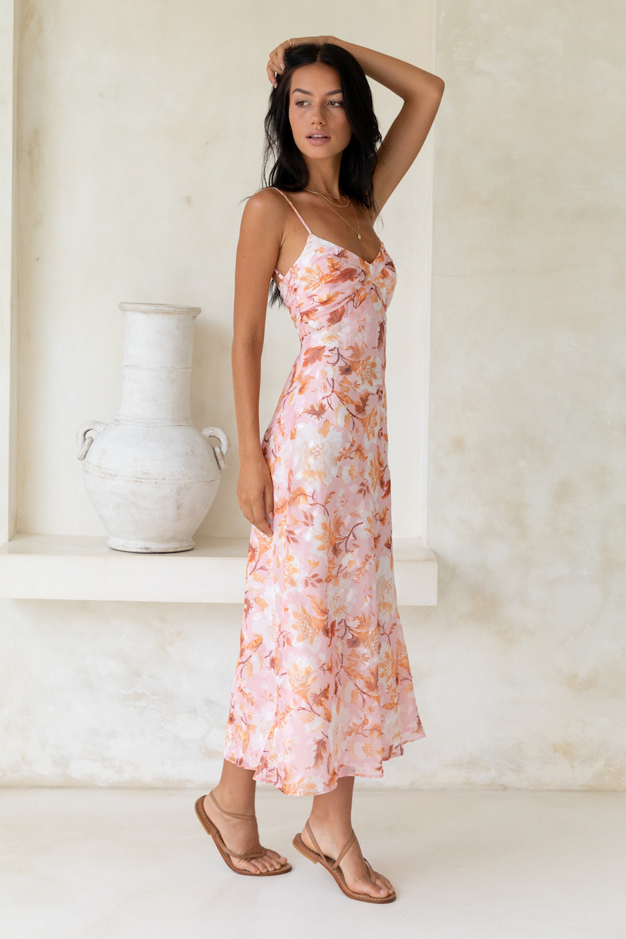 Bed Of Roses Maxi Dress Pink