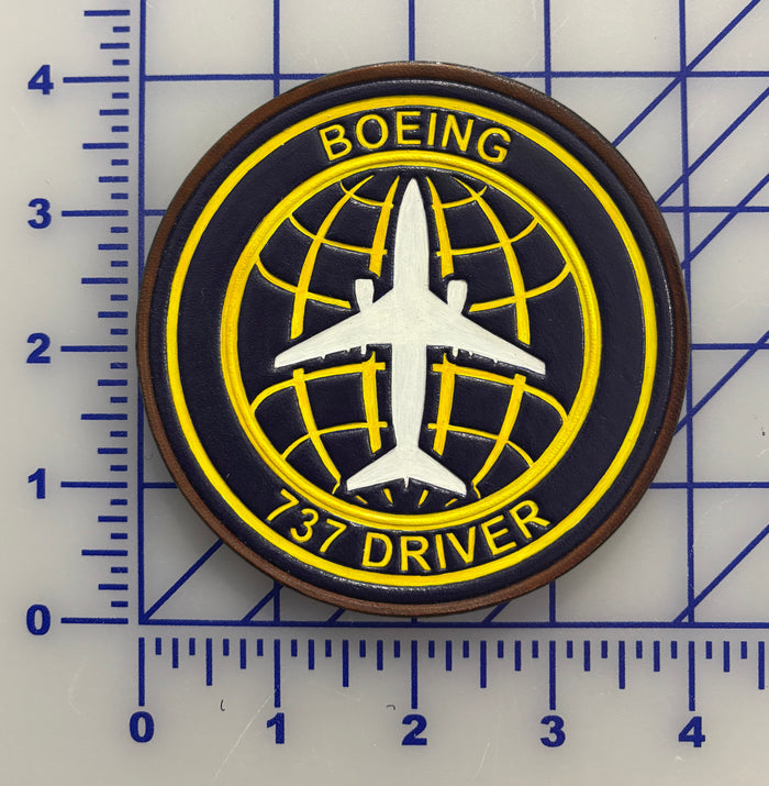 Official Boeing 737 Driver Leather Patch