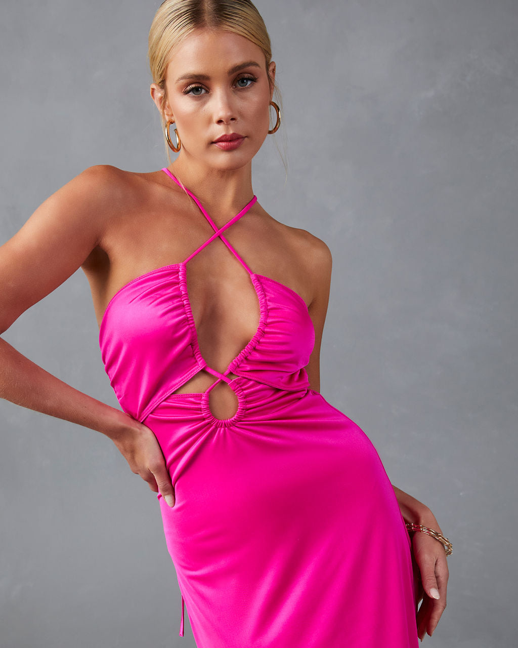 Sweet Amore Cutout Midi Dress