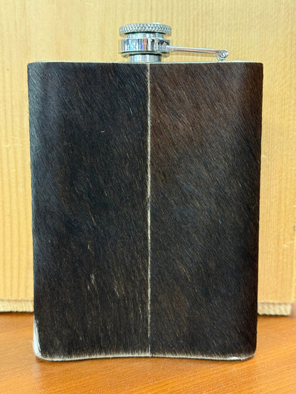 Myra Bag Mountain Trail Cowhide Flask 8oz S-8476