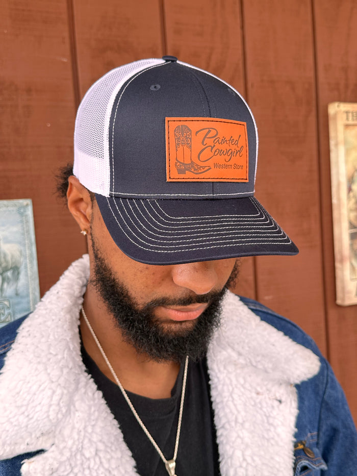 Painted Cowgirl Navy/ White Unisex Ball Cap PCBC-NVWHT-Painted Cowgirl Western Store