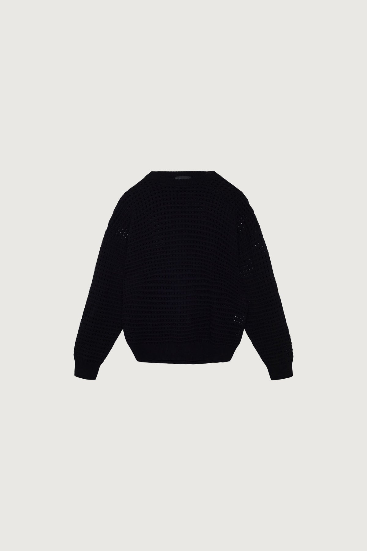 CREWNECK OPEN KNIT SWEATER
