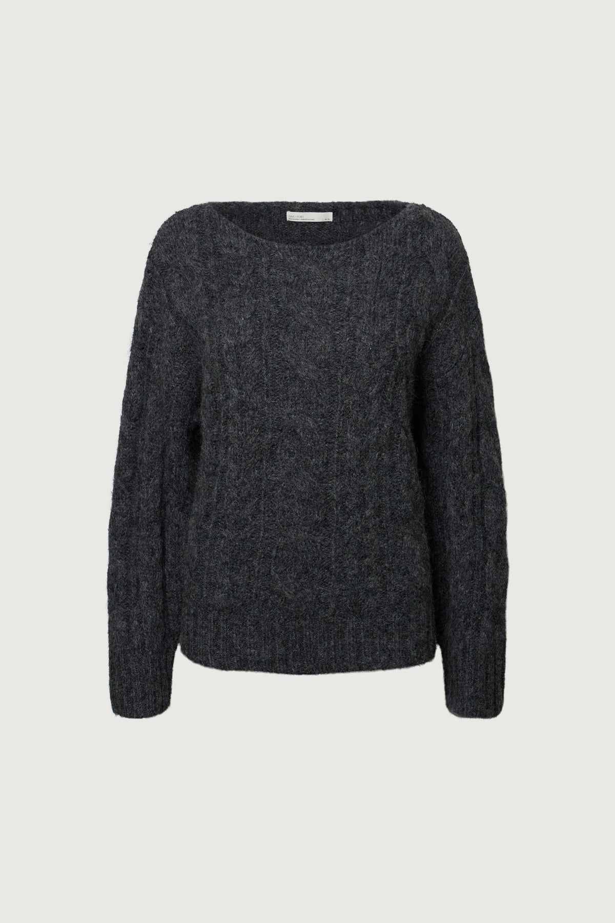 ALPACA AND WOOL-BLEND CABLE KNIT SWEATER