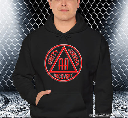 AA Black & Red Symbol dtg Hoodie