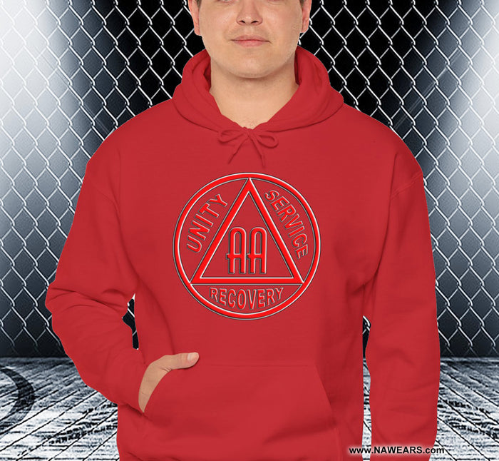 AA Black & Red Symbol dtg Hoodie