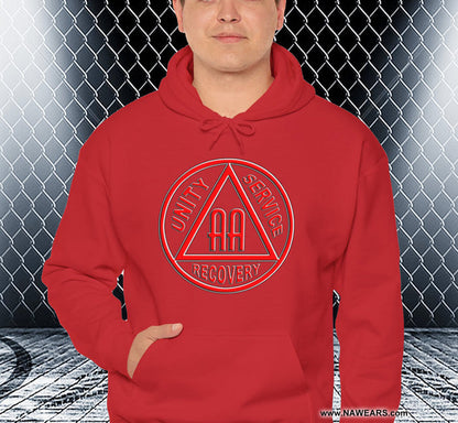 AA Black & Red Symbol dtg Hoodie