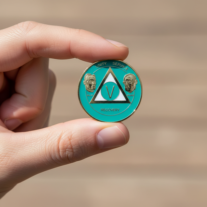 AA Founders Medallion Turquoise - 24hr-60 Yrs