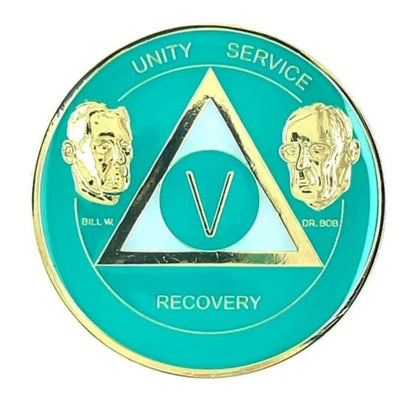AA Founders Medallion Turquoise - 24hr-60 Yrs