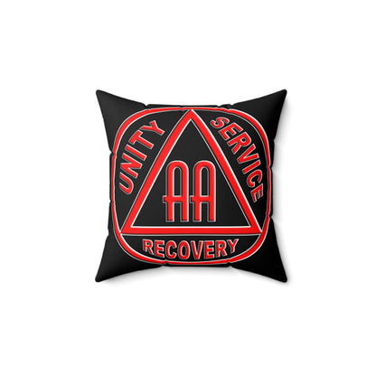 AA Symbol Black & Red  Pillow