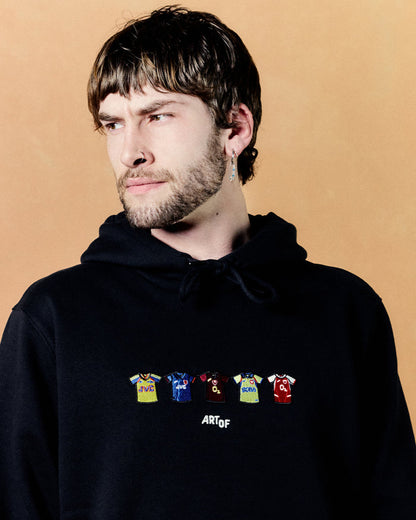 ART OF x AFC Embroidered Classics Black Hoodie | Football Sweat