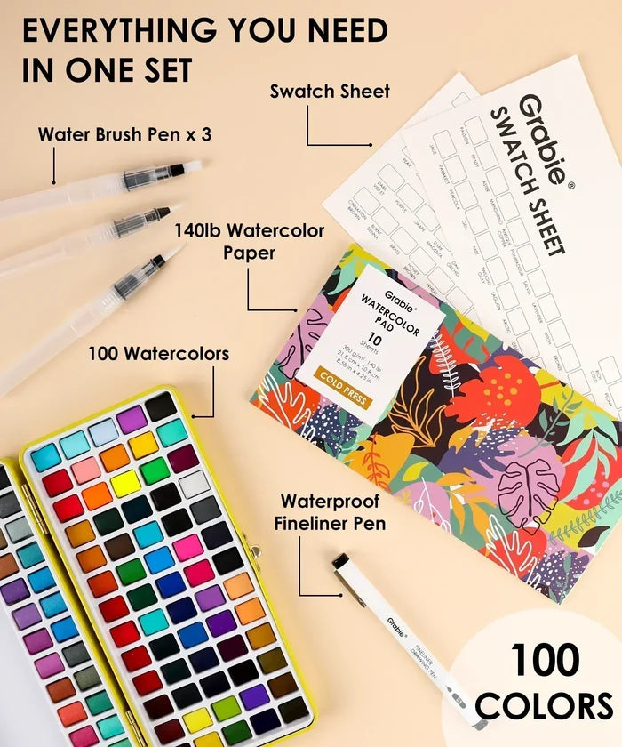 All-In-One Premium Watercolor Set of 100