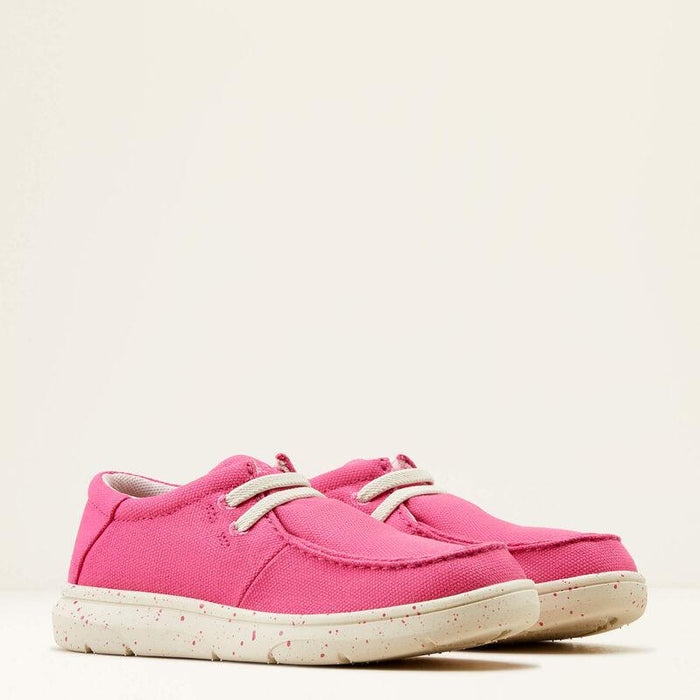 Ariat Girl's Hottest Pink Hilo Moc Toe Canvas Casual Shoes 10050909-Painted Cowgirl Western Store