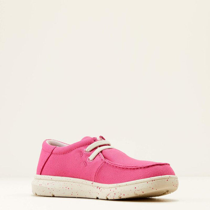 Ariat Girl's Hottest Pink Hilo Moc Toe Canvas Casual Shoes 10050909-Painted Cowgirl Western Store