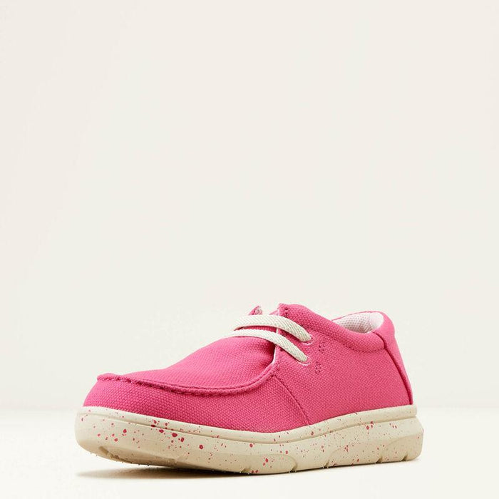 Ariat Girl's Hottest Pink Hilo Moc Toe Canvas Casual Shoes 10050909-Painted Cowgirl Western Store