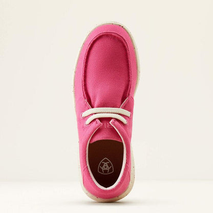 Ariat Girl's Hottest Pink Hilo Moc Toe Canvas Casual Shoes 10050909-Painted Cowgirl Western Store