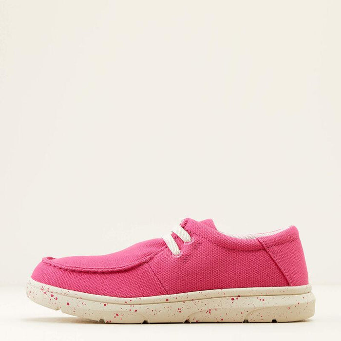 Ariat Girl's Hottest Pink Hilo Moc Toe Canvas Casual Shoes 10050909-Painted Cowgirl Western Store