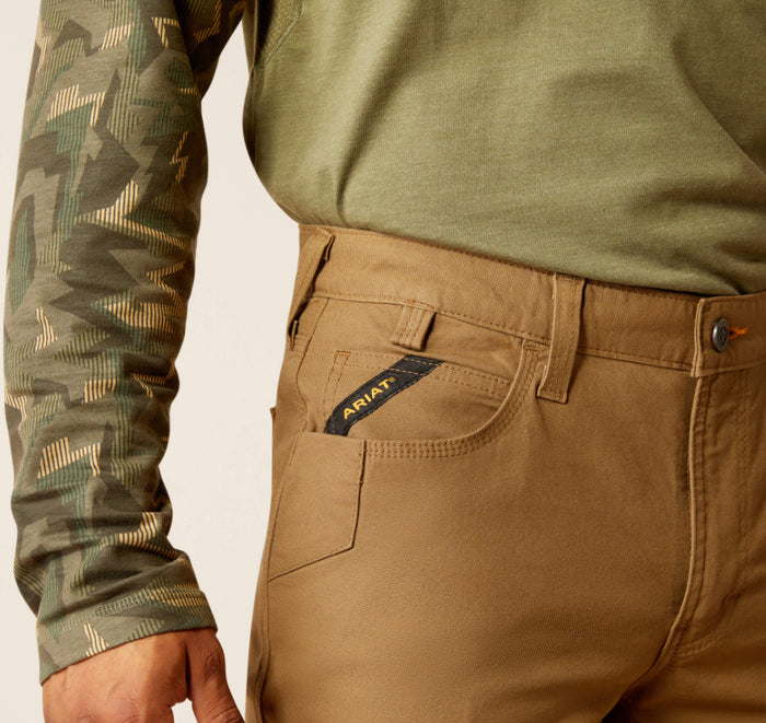 Ariat Men's M5 Field Khaki Straight DuraStretch Made Tough Straight Work Pants 10051859