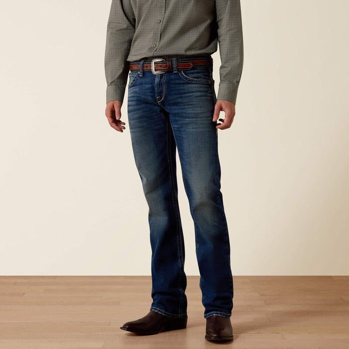 Ariat Men's M7 Dalton Tibbs Dark Wash Low Rise Slim Fit Straight Leg Jeans 10074794