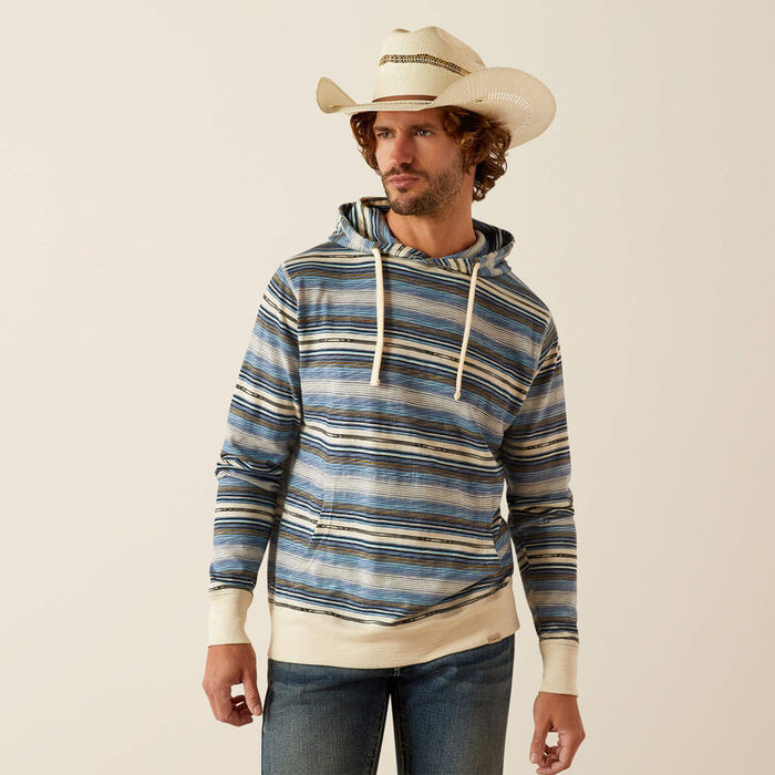 Ariat Men's Retro Bone White Stripe Lightweight Hoodie 10050534