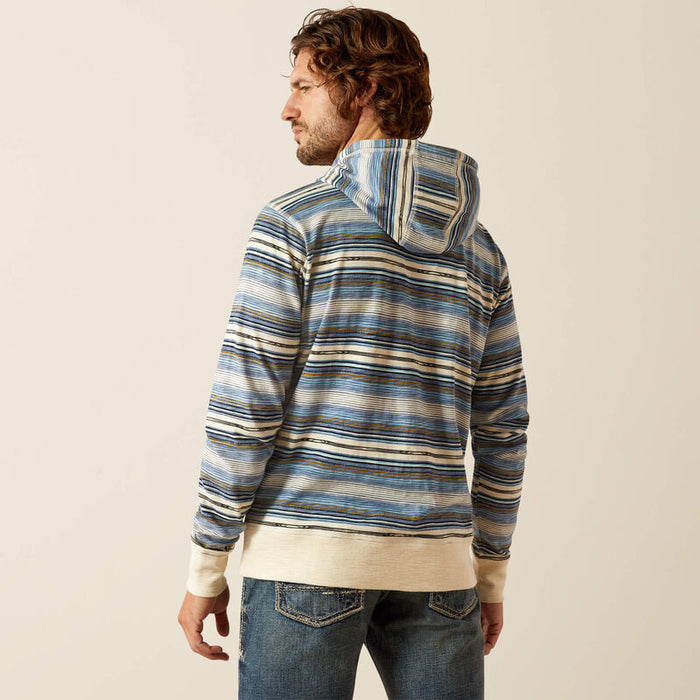 Ariat Men's Retro Bone White Stripe Lightweight Hoodie 10050534