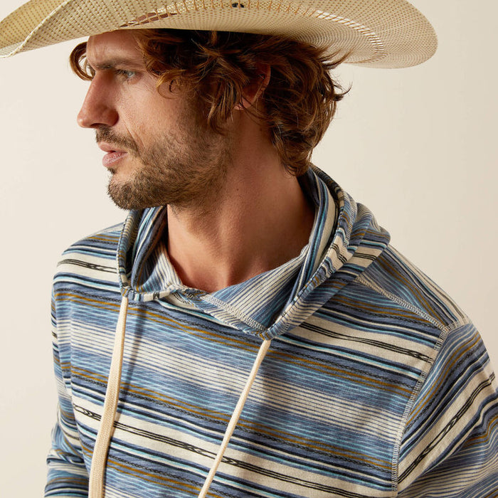 Ariat Men's Retro Bone White Stripe Lightweight Hoodie 10050534