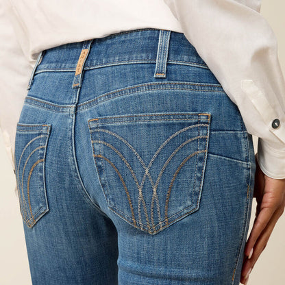 Ariat Women's Esti Ithica Medium Wash Mid Rise Boot Cut Jeans 10074832