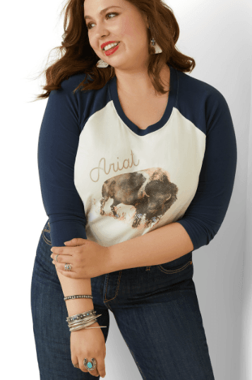 Ariat Women's Painted Dreams 3/4 Sleeve Tee 10043408